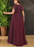 Anahi A-line Scoop Asymmetrical Chiffon Bridesmaid Dress With Ruffle UKP0019383