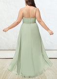 Liberty A-line Square Floor-Length Chiffon Bridesmaid Dress UKP0019391