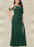 Ashlee Trumpet/Mermaid One Shoulder Floor-Length Chiffon Bridesmaid Dress UKP0019425