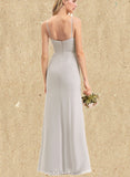 Giuliana Sheath/Column Square Floor-Length Chiffon Bridesmaid Dress UKP0019477