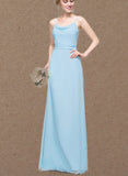 Renata A-line Cowl Floor-Length Chiffon Bridesmaid Dress With Ruffle UKP0019501