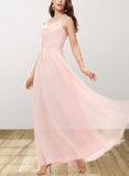 Baylee A-line Cowl Floor-Length Chiffon Bridesmaid Dress UKP0019515