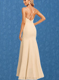 Kylie A-line Scoop Floor-Length Chiffon Bridesmaid Dress UKP0019557