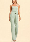 Riley Jumpsuit/Pantsuit Square Floor-Length Chiffon Bridesmaid Dress UKP0019561