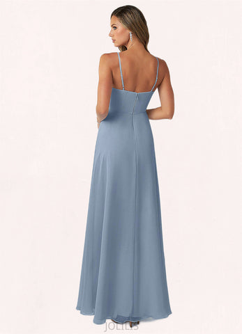 Alexis A-Line Sweetheart Neckline Chiffon Floor-Length Dress SJSP0019701