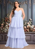 Annabelle Ball-Gown/Princess Sweetheart Sweep Train Tulle Prom Dresses With Bow JLP0025843