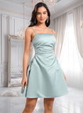 Desiree A-line Straight Short Satin Homecoming Dress JLP0025643