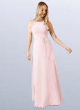 Mariana A-Line Bow Chiffon Floor-Length Dress SJSP0019800