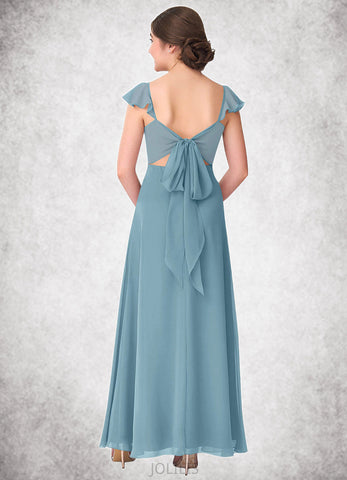 Greta A-Line Chiffon Floor-Length Junior Bridesmaid Dress SJSP0019995