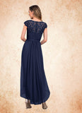 Amya A-Line Lace Asymmetrical Dress SJSP0019872