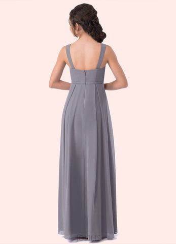 Amara A-Line Sweetheart Neckline Chiffon Floor-Length Junior Bridesmaid Dress SJSP0019994