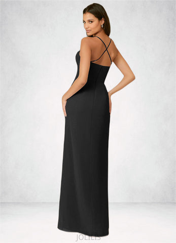 Gabrielle Cowl Ruffle Chiffon Column Dress SJSP0019663