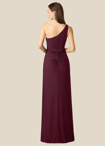 Nora Sheath Ruched Luxe Knit Floor-Length Dress SJSP0019808