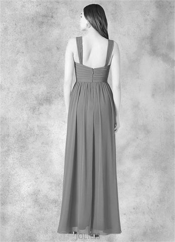 Carla A-Line Sweetheart Neckline Chiffon Floor-Length Dress SJSP0019670