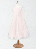 Tracy Tulle Boatneck Tea-Length Dress SJSP0020243