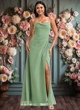 Cynthia A-line Cowl Floor-Length Chiffon Bridesmaid Dress JLP0025741