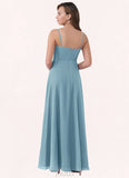 Aurora A-Line Sweetheart Neckline Chiffon Floor-Length Junior Bridesmaid Dress SJSP0019985