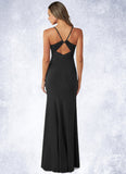 Andrea Sheath Ruched Luxe Knit Floor-Length Dress SJSP0019770