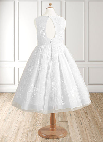 Audrey Ball-Gown Lace Tulle Tea-Length Dress SJSP0020249