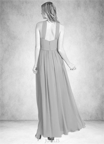 Sienna A-Line Pleated Chiffon Floor-Length Dress SJSP0019714