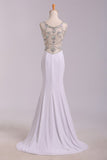 New Arrival Prom Dresses Scoop Neckline Sheath/Column Floor Length Fast Delivery