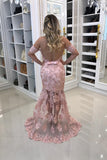 Mermaid Prom Dresses Tulle With Appliques And Beads