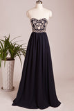 Beaded Bodice Prom Dresses A Line Chiffon Floor Length