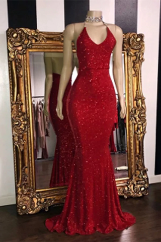 Prom dress mermaid red