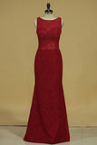 Scoop Evening Dresses Lace Floor Length Mermaid