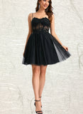 Lyla A-line Sweetheart Short/Mini Tulle Homecoming Dress With Sequins UKP0020467