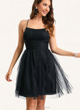 Jessica A-line Scoop Short/Mini Tulle Homecoming Dress With Cascading Ruffles UKP0020479