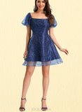 Autumn A-line Square Short/Mini Polyester Homecoming Dress UKP0020480