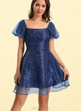 Autumn A-line Square Short/Mini Polyester Homecoming Dress UKP0020480