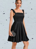 Bailee A-line Square Short/Mini Satin Homecoming Dress UKP0020484