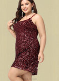 Patsy Bodycon Scoop Short/Mini Sequin Homecoming Dress With Sequins UKP0020489