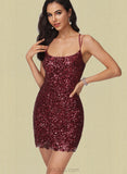 Patsy Bodycon Scoop Short/Mini Sequin Homecoming Dress With Sequins UKP0020489