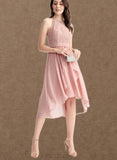 Shelby A-line Scoop Asymmetrical Chiffon Homecoming Dress UKP0020514