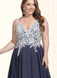 Geraldine A-line V-Neck Short/Mini Chiffon Homecoming Dress With Beading Sequins UKP0020564