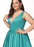 Lorna A-line V-Neck Short/Mini Satin Homecoming Dress UKP0020570