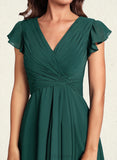 Jordin A-line V-Neck Knee-Length Chiffon Cocktail Dress UKP0020779