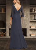 Tiana Trumpet/Mermaid Scoop Floor-Length Chiffon Evening Dress With Beading Pleated Sequins UKP0020859