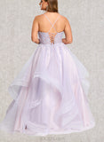 Amira Ball-Gown/Princess Scoop Floor-Length Tulle Prom Dresses UKP0020867