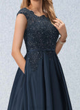 Linda Ball-Gown/Princess Scoop Floor-Length Satin Prom Dresses With Beading Bow Sequins UKP0020874