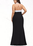 Giana Empire Halter Floor-Length Chiffon Evening Dress With Pleated UKP0020952