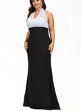 Giana Empire Halter Floor-Length Chiffon Evening Dress With Pleated UKP0020952