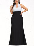 Giana Empire Halter Floor-Length Chiffon Evening Dress With Pleated UKP0020952