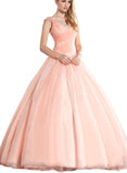 Laney Ball-Gown/Princess V-Neck Floor-Length Organza Satin Prom Dresses With Beading Ruffle Sequins UKP0021029