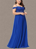 Litzy A-line Off the Shoulder Sweetheart Floor-Length Chiffon Prom Dresses With Beading Sequins UKP0021231