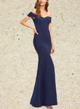 Zaria Trumpet/Mermaid Off the Shoulder Floor-Length Stretch Crepe Evening Dress UKP0021354