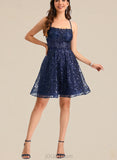 Dahlia A-line Scoop Short/Mini Lace Homecoming Dress UKP0021387